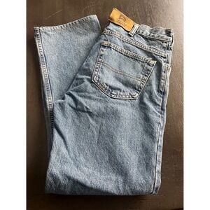 Denver Hayes Mens Straight Leg Light Wash Blue Denim Jeans W34 L30 Made Canada